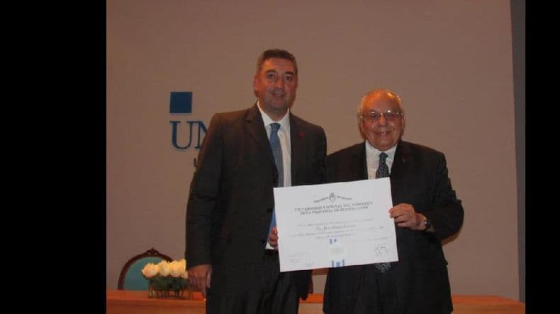 Juan Carlos Corbetta es Profesor Honorario de la Universidad del Noroeste