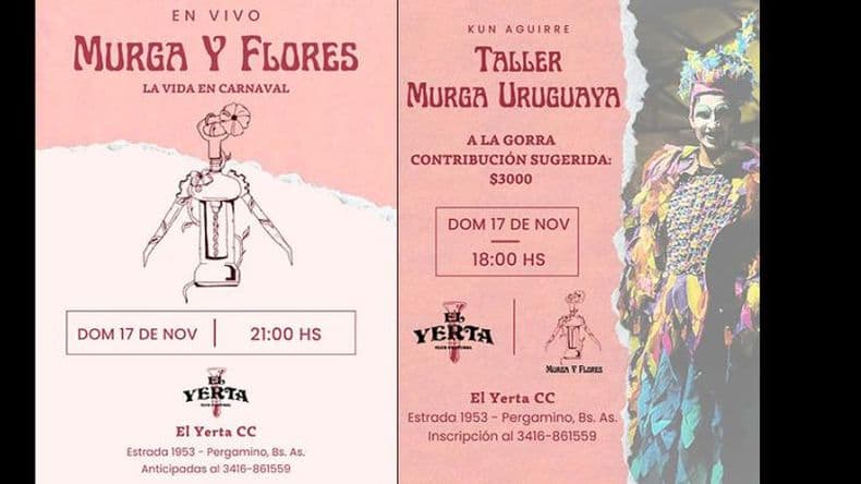 "Murga y Flores" presentará en Pergamino "La vida en carnaval"