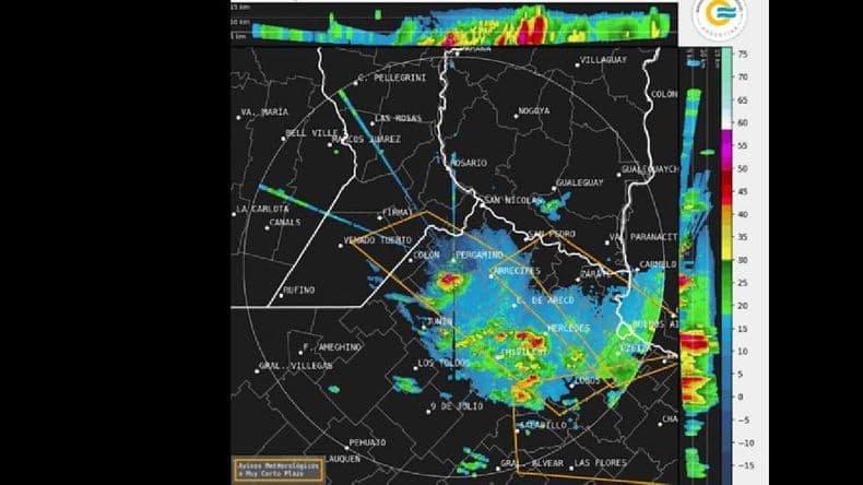 Alerta por tormentas fuertes y ocasional caída de granizo