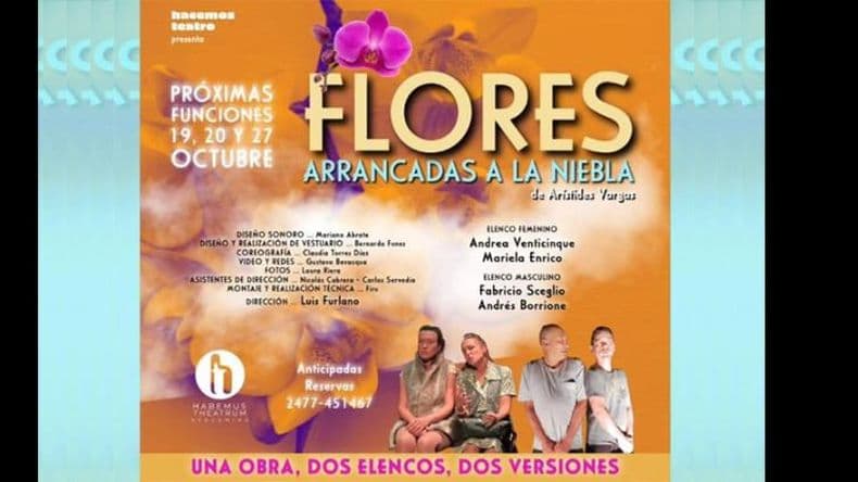 Vuelve a escena este sábado y el domingo la pieza "Flores arrancadas a la niebla"