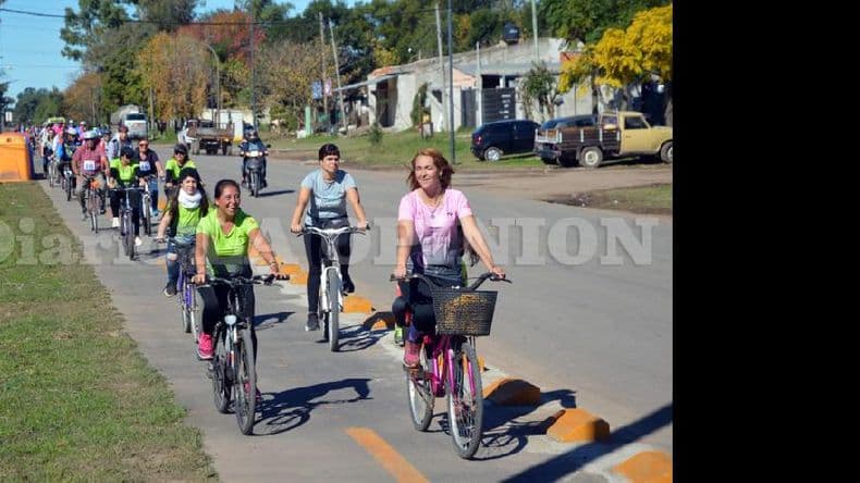 Acto y pedaleada inaugural en la bicisenda de Scalabrini