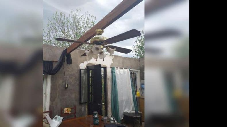 El granizo dejó una ciudad con destrozos de todo tipo