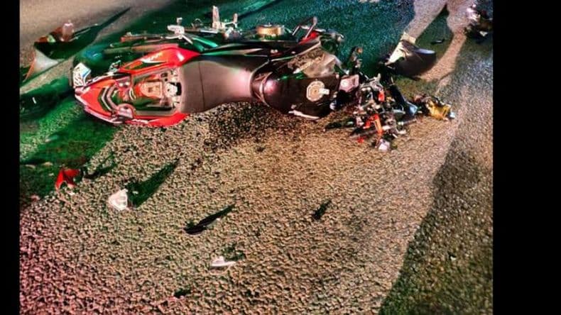 Colisionaron dos motos con una camioneta en la ruta Nº 8, cerca de Urquiza