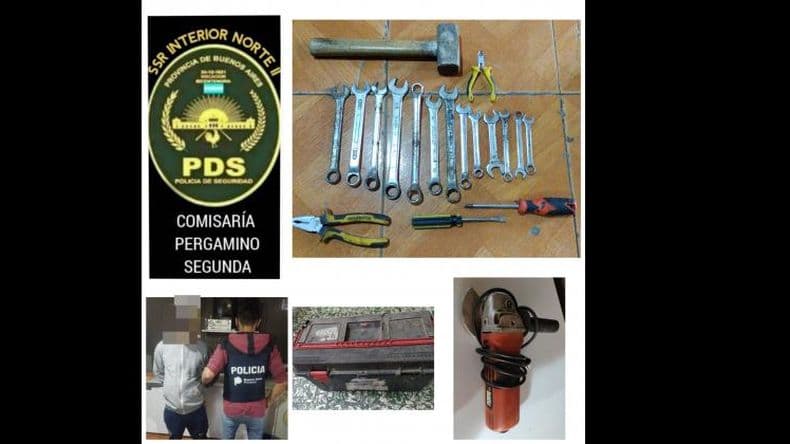 Robaron en un galpón y luego fueron detenidos