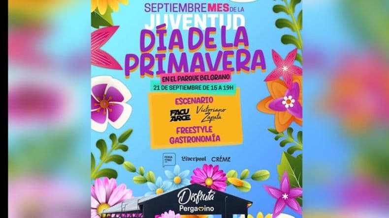 Música, paseo gastronómico y sorpresas, Pergamino se prepara para celebrar el Día de la Primavera