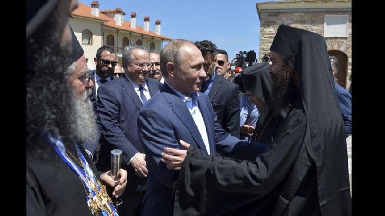 Putin visitó el Monte Athos durante su visita a Grecia
