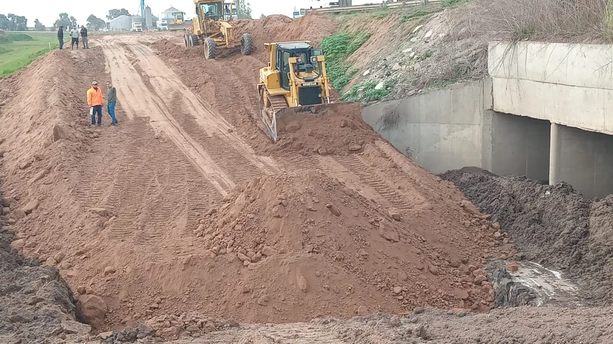 San Antonio de Areco: Avanza la obra del río Areco con nuevos trabajos sobre el alcantarillón de la Ruta 41