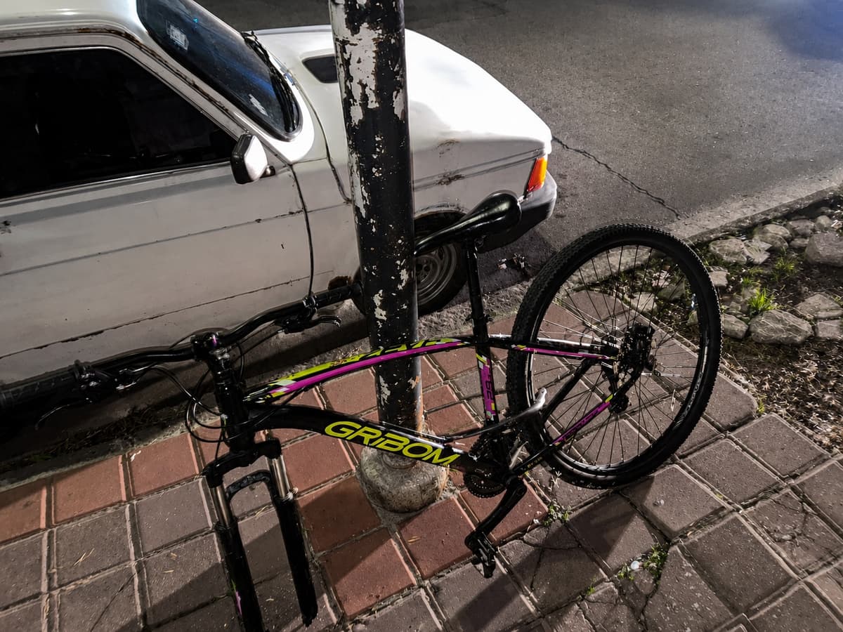 Una mujer y su hijo persiguieron a una pareja tras el robo de la rueda de una bicicleta y lograron su detención en flagrancia