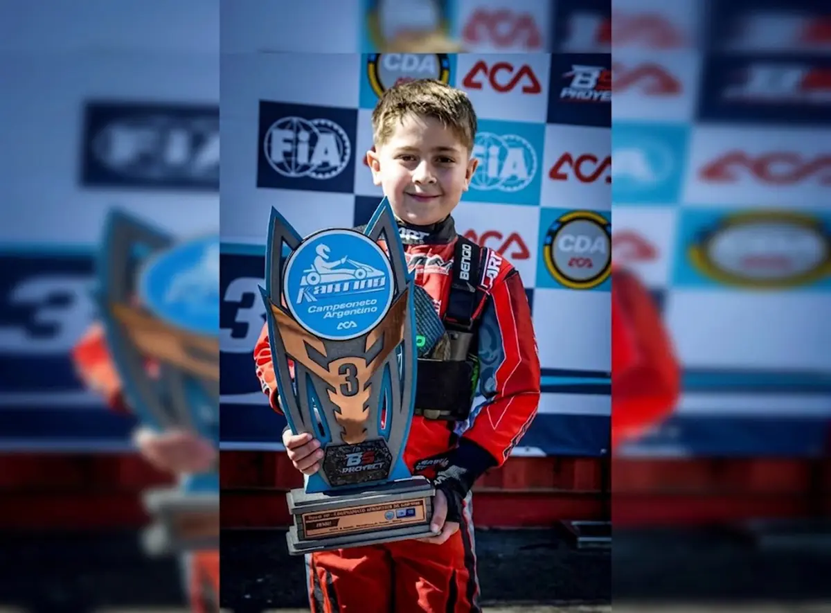 Juan Manuel García aceleró hasta el podio en el Argentino de karting