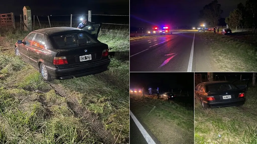 Despiste en la ruta 8: un BMW volcó cerca de Urquiza y una joven fue trasladada al Hospital de Pergamino