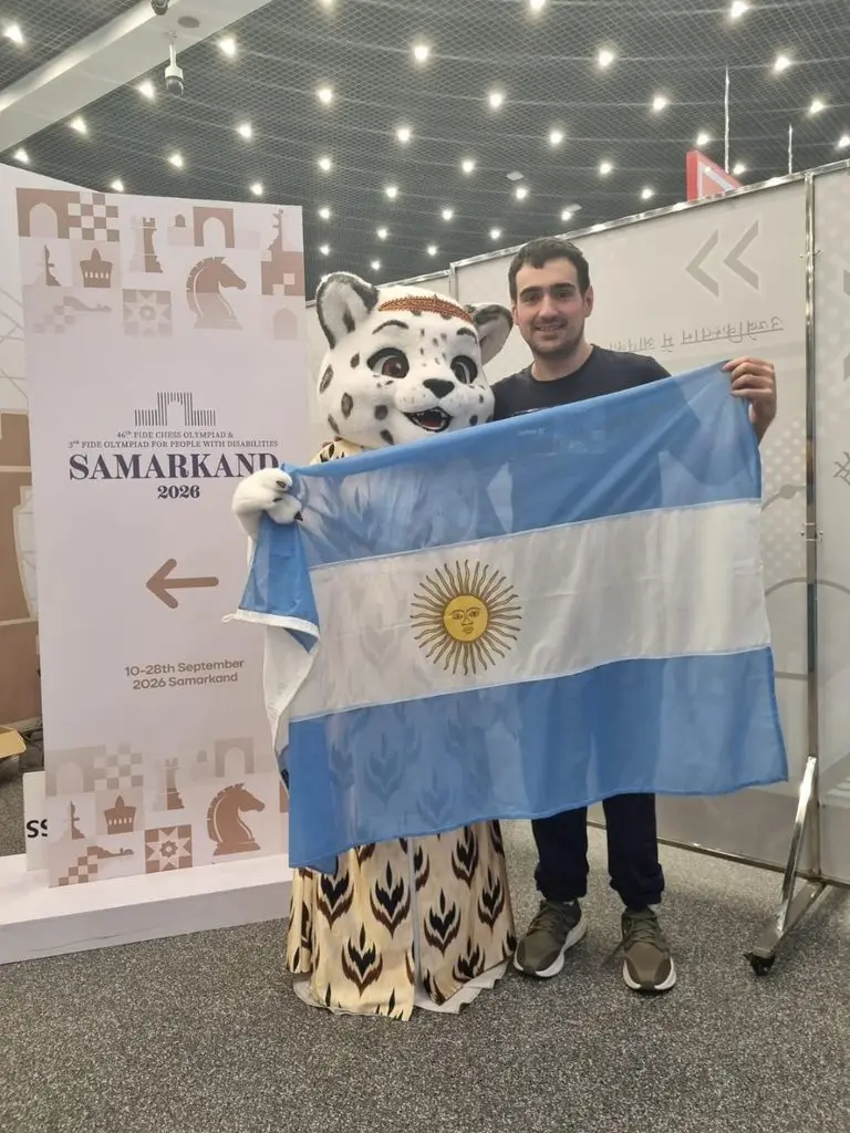 Zárate: Federico Pérez Ponsa debuta hoy con Argentina en la Olimpiada de Ajedrez de Uzbekistán