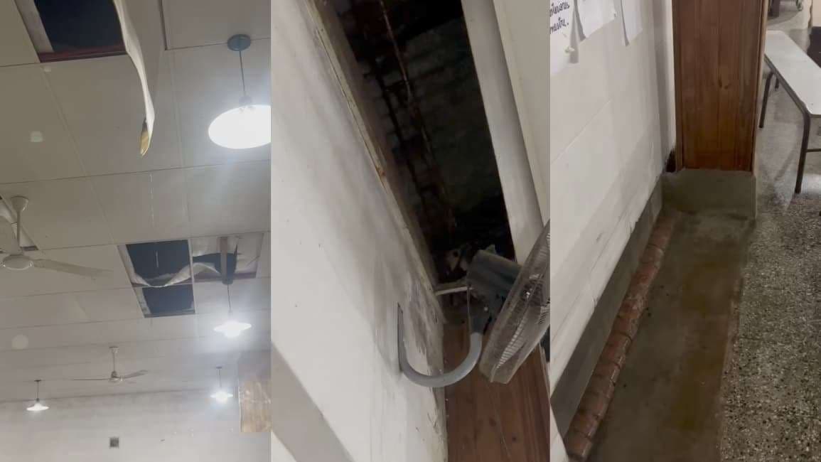 Ramallo: Otra vez entra agua en la escuela de El Paraíso y la obra anunciada sigue sin resolver el problema