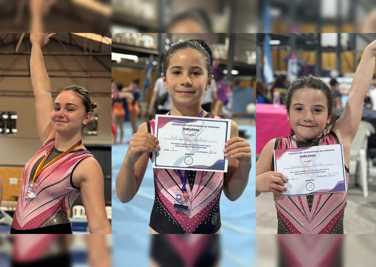 Tres gimnastas de Pergamino se preparan para competir en los Nacionales Federativos